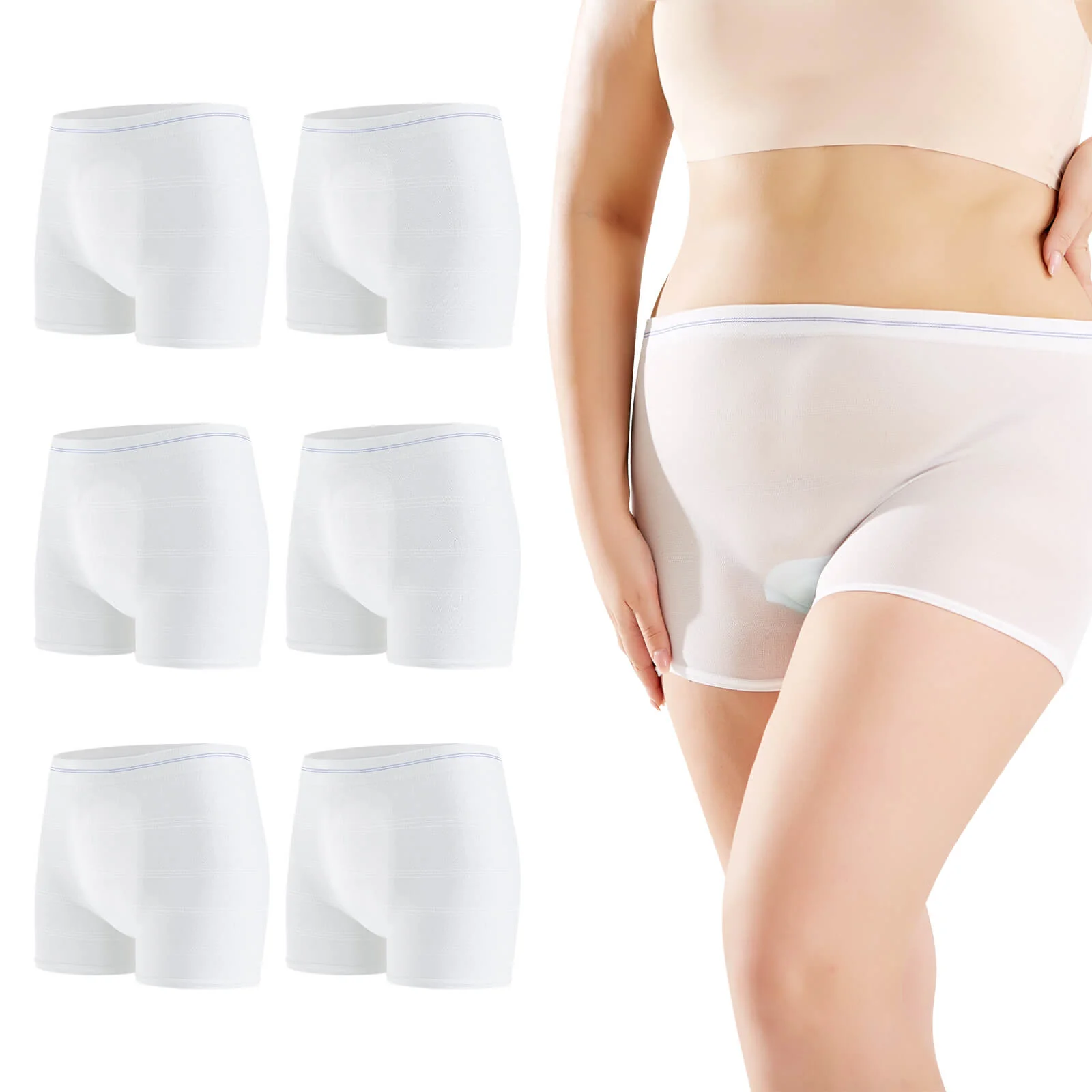 3-Pack Postpartum Mesh Underwear High Waist - 9182 - Image 10