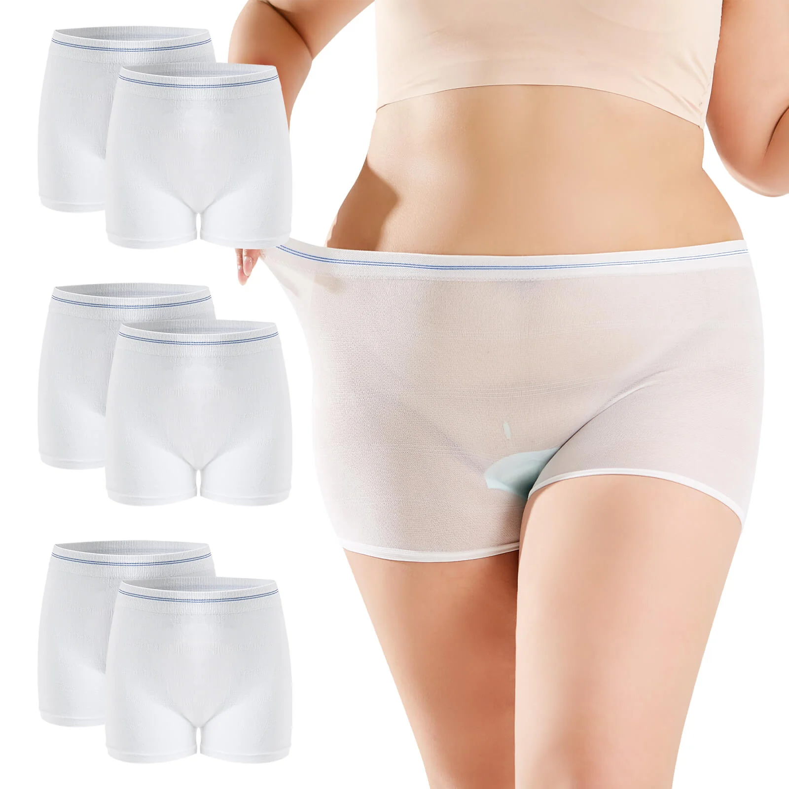 6-Pack Mesh Postpartum Underwear for C-Section Recovery - 9122N - Image 14