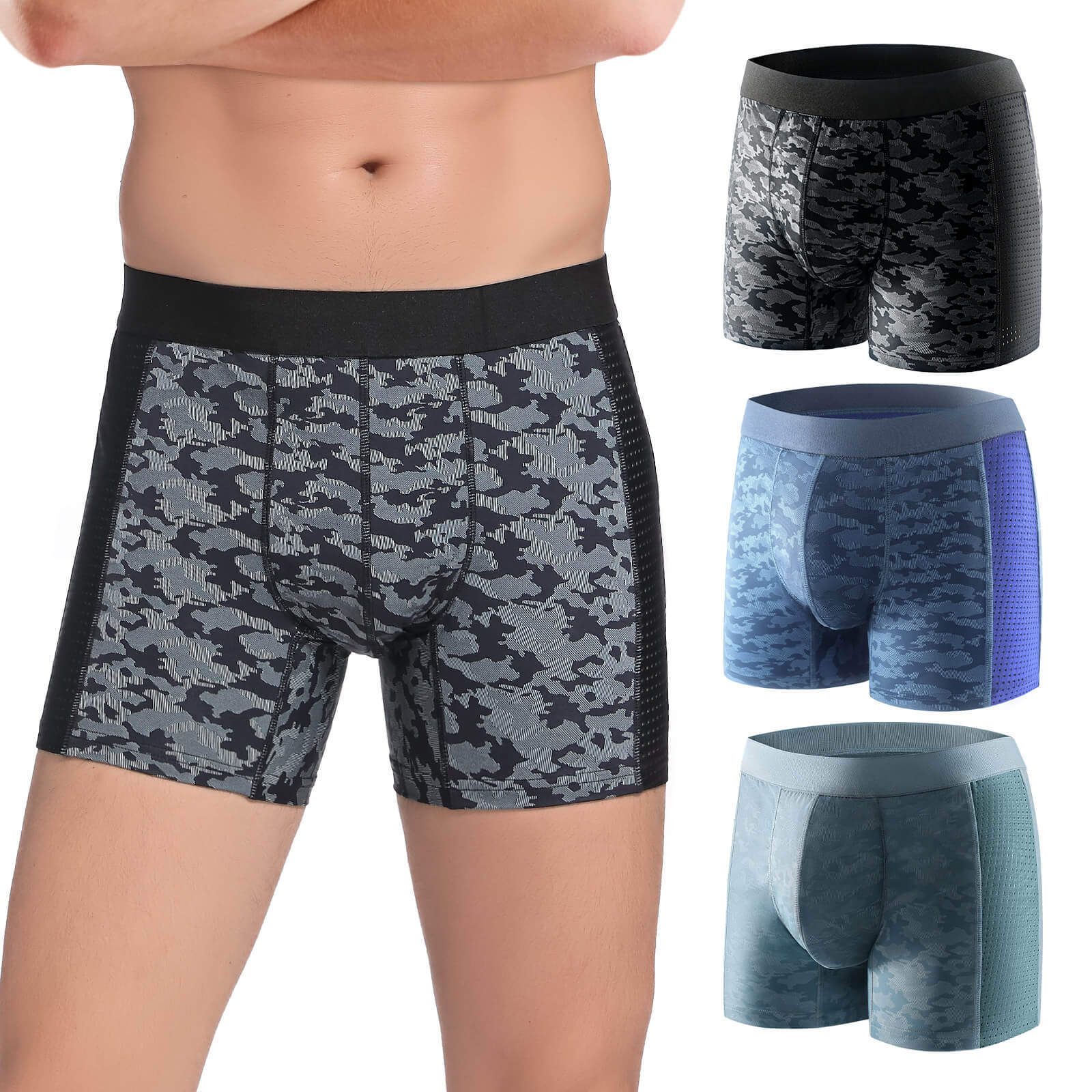 Reusable Incontinence Boxer Briefs with Pouch - M74 - Image 16