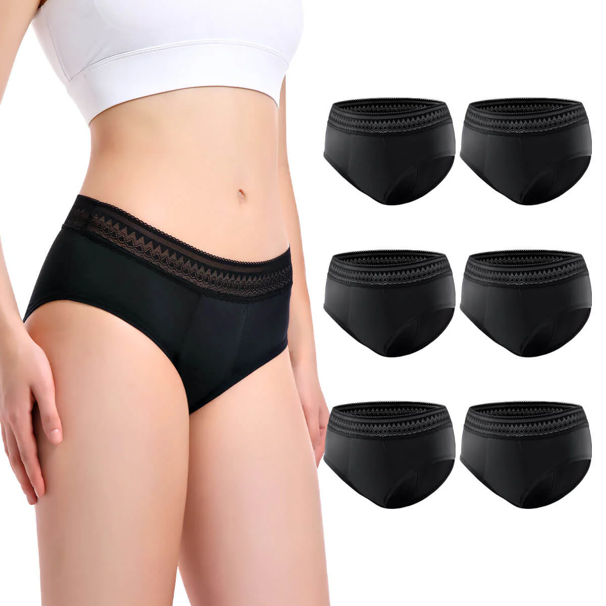 Lace Midi Briefs for Pee Proof or Period - P18 - Image 7